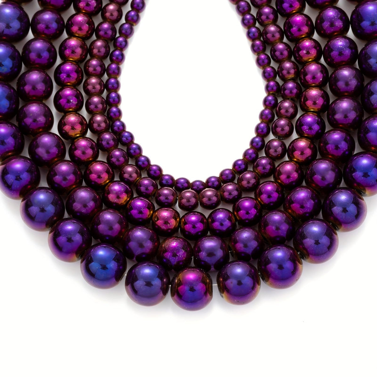 Zenkeeper Purple Hematite for Jewelry Making 8 MM Gemstones Loose Stone Beads