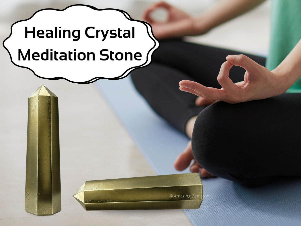 Amazing Gemstone Pyrite Crystal Towers - Natural Healing Crystal Point Obelisk for Reiki Healing and Crystal Grid (3" to 4" INCH)