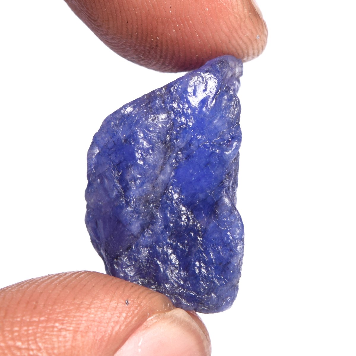 GEMHUB Natural Blue Sapphire 19.00 Ct. Certified Healing Crystal Raw Rough Sapphire for Jewelry Making DP-592