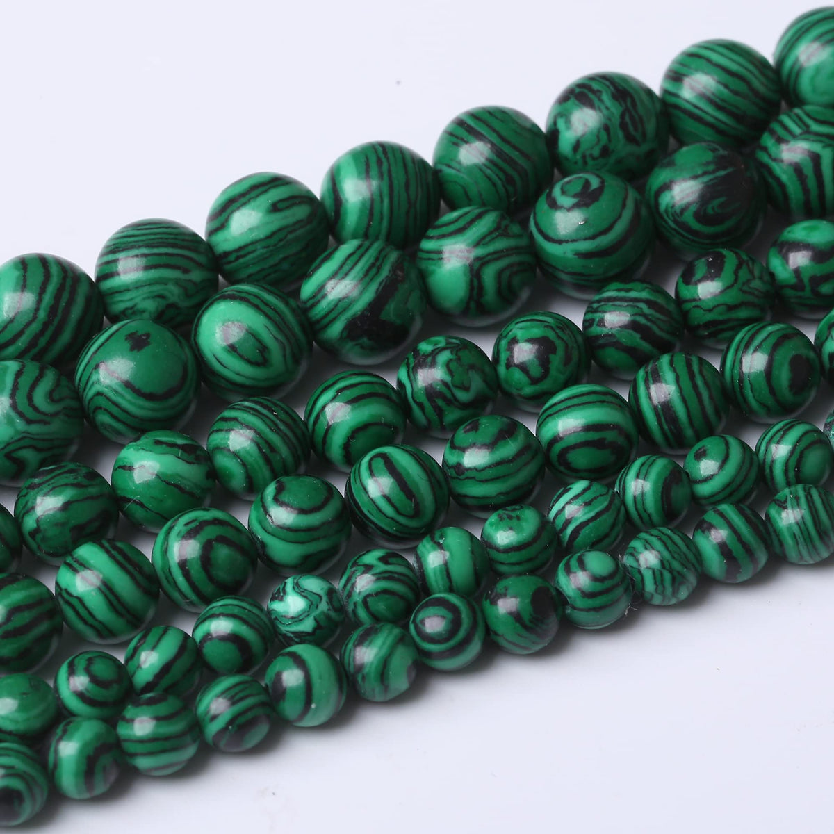 8MM Green Malachite Round Loose Beads Natural Gem Beads Crystal Energy Stone Beads for Jewelry Making DIY Bracelet Necklace