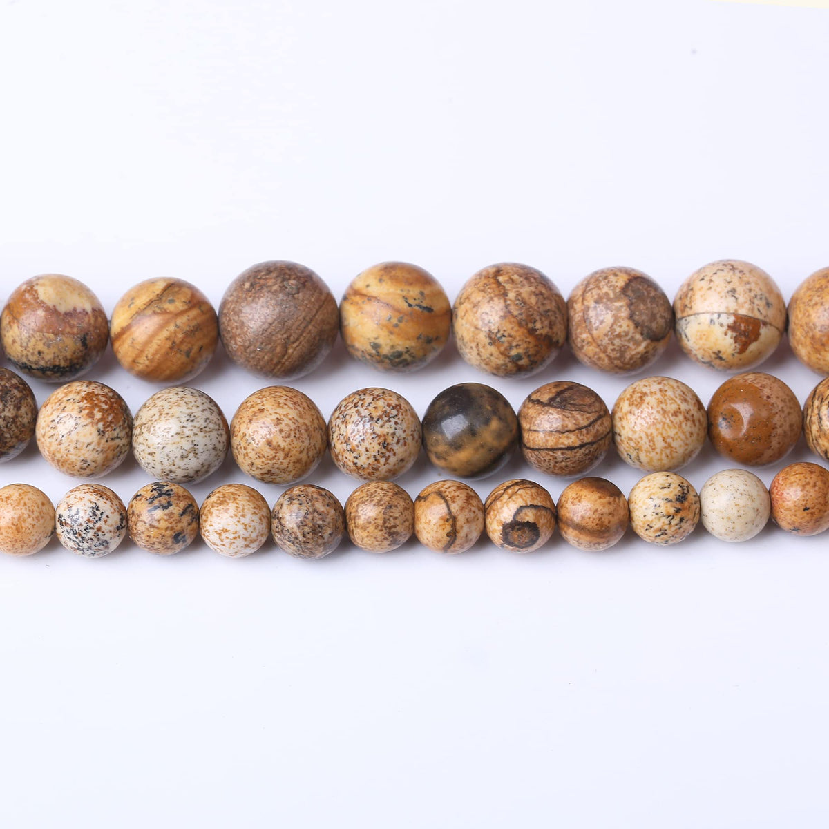10MM Pictures Jaspers Round Loose Beads Natural Gem Beads Crystal Energy Stone Beads for Jewelry Making DIY Bracelet Necklace
