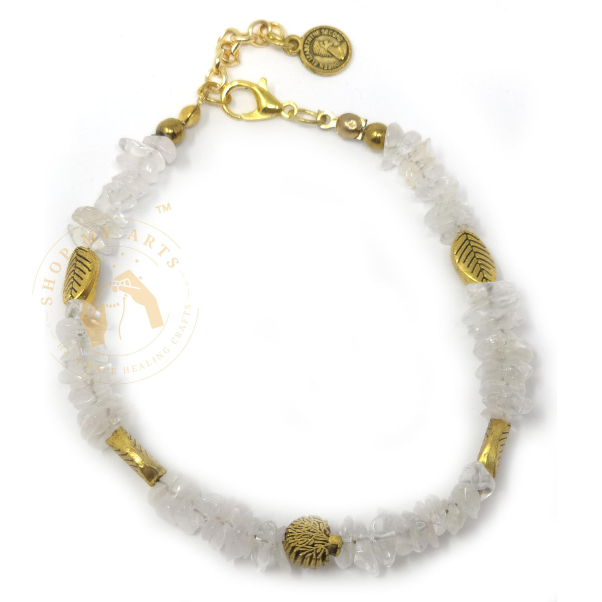 Shop My Arts Clear Quartz Bracelet for Women - Birthday Gifts for Women Mom with Authentic Crystals and Healing Stones