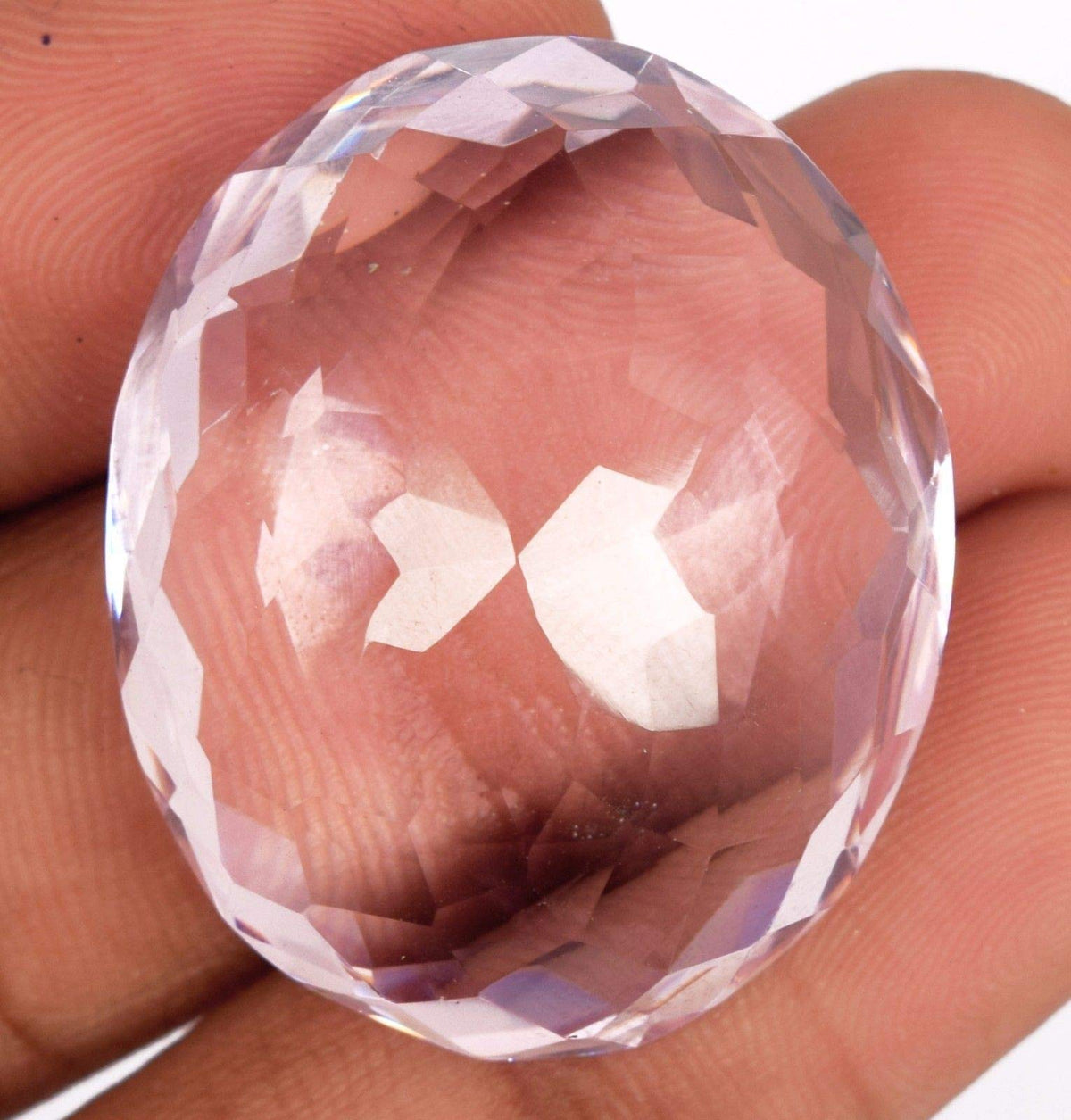 GEMHUB Pendants For Jewelry Making Oval Cut Pink Topaz Stone 103.50CT. Faceted Translucent Topaz Loose Gemstone Beads For Jewelry Making
