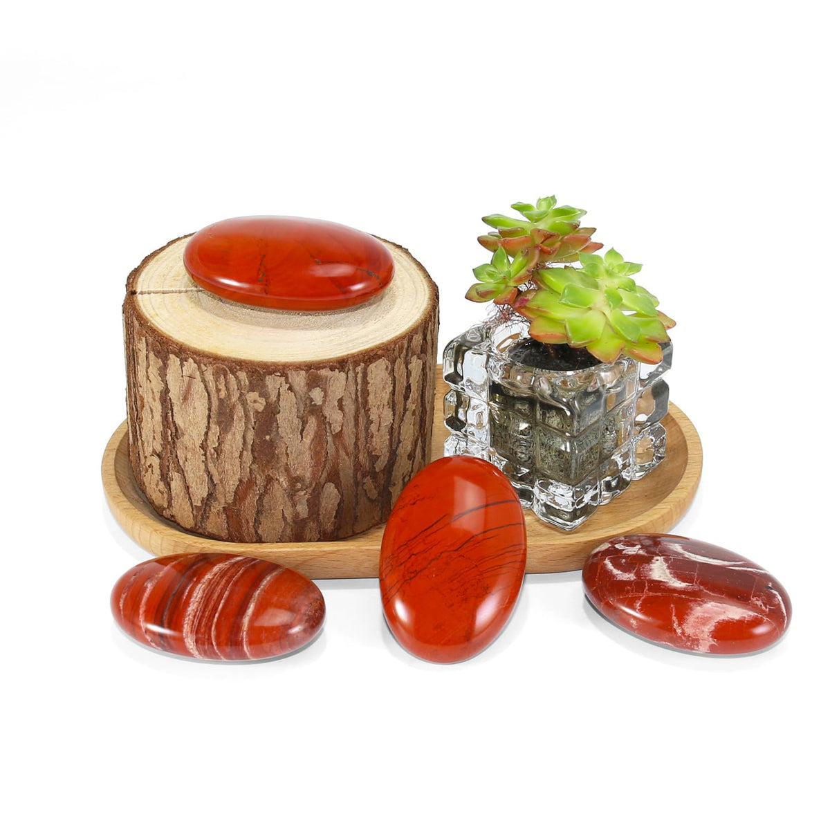 Nvzi Red Jasper Crystal Palm Stone, Worry Stones, Crystals and Healing Stones, Polished Rocks, Natural Gemstones, Chakra Stones for Healing Crystals Daily Use