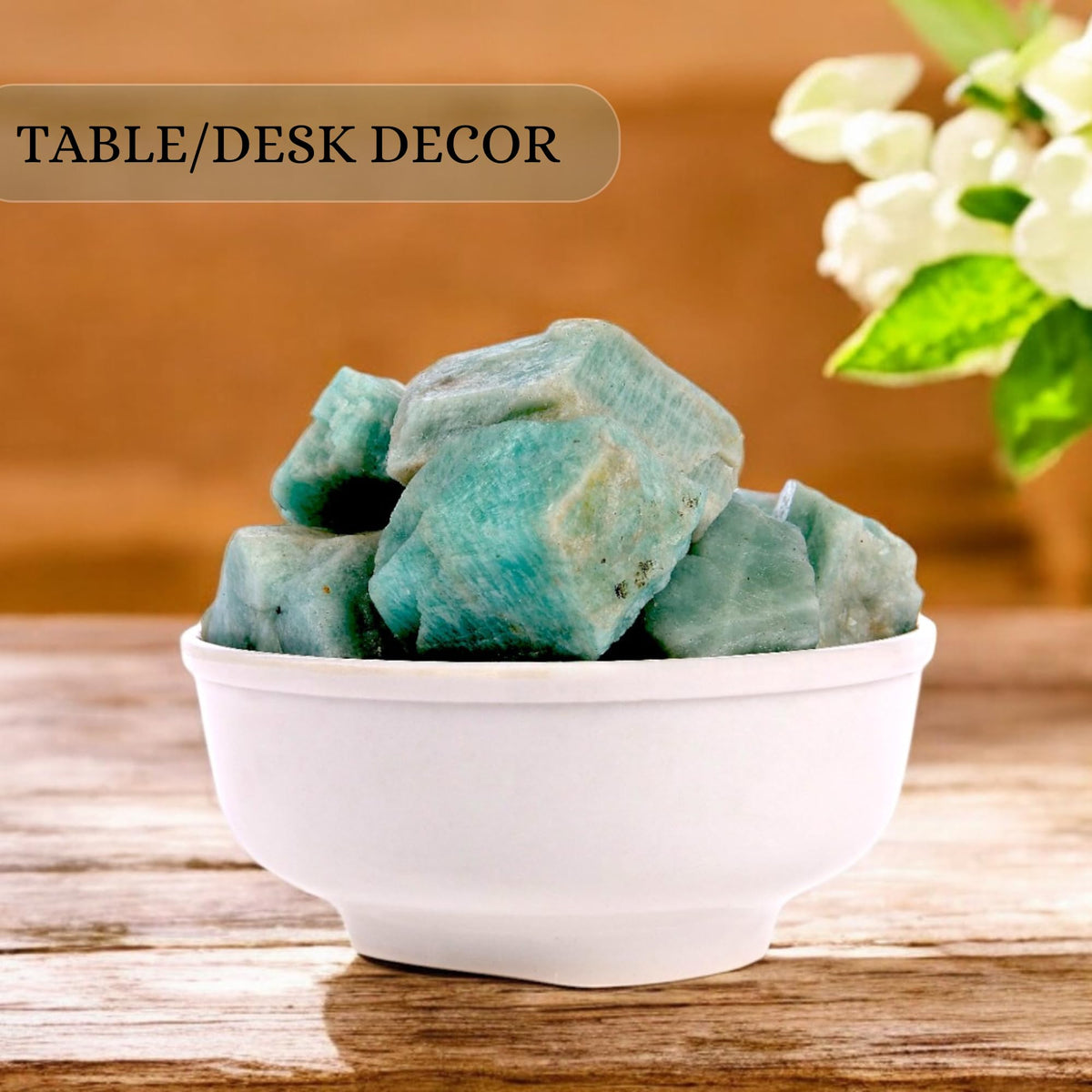 ANAYA AGATE Amazonite 2 Pcs Raw Crystals Rough Gemstones w/Authenticity Card, Velvet Pouch - Large 1.25–2.0" Raw Stones for Tumbling, Cabbing, Polishing, Cutting Natural Healing Crystals for Home Decor, DIY Stones