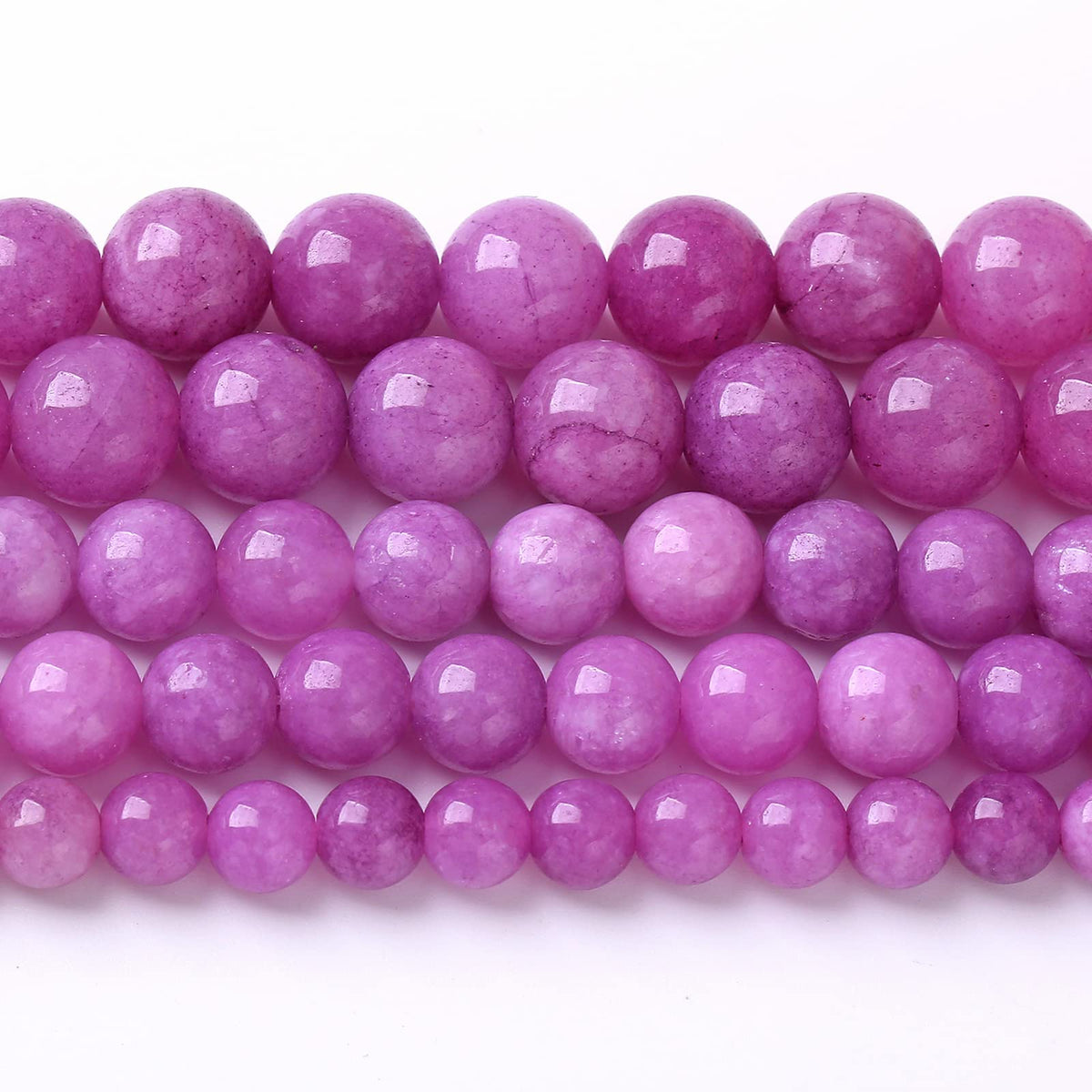 10MM 38PCS Purple Lepidolite Mica Stone Loose Beads for Jewelry Making DIY Bracelet Necklace