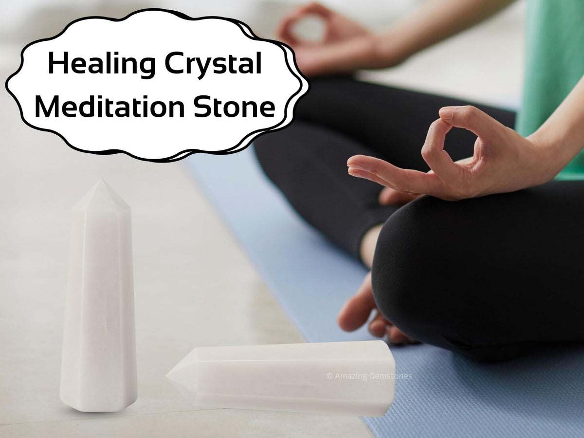 Amazing Gemstone Snow Quartz Crystal Towers - Natural Healing Crystal Point Obelisk for Reiki Healing and Crystal Grid (3" to 4" INCH)