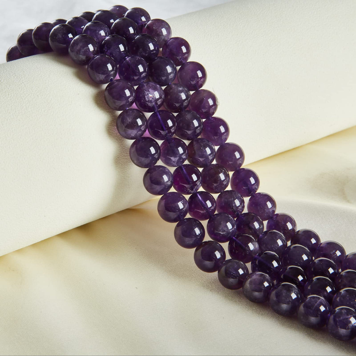 60pcs 6mm Amethyst Beads Natural Gemstone Beads Round Loose Beads for Jewelry Making