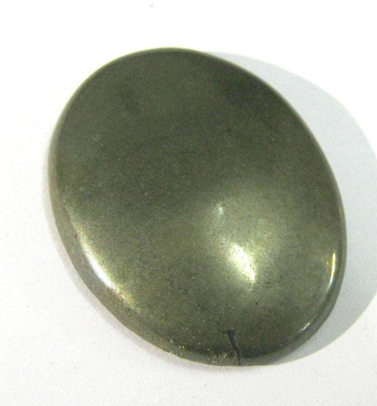 crystalmiracle Golden Pyrite Worry Stone Positive Energy Crystal Healing Thumb Stone for Metaphysical Powerful Reiki Protective Meditation Feng Shui Gifts for Men Women