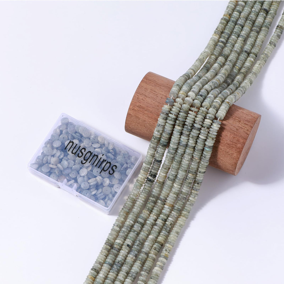 Natural Spectrolite Disk Stone Spacer Beads 6x2mm 38cm/str Flat Rondelle Loose Semi Gemstone Caps for Making Bracelets Necklace