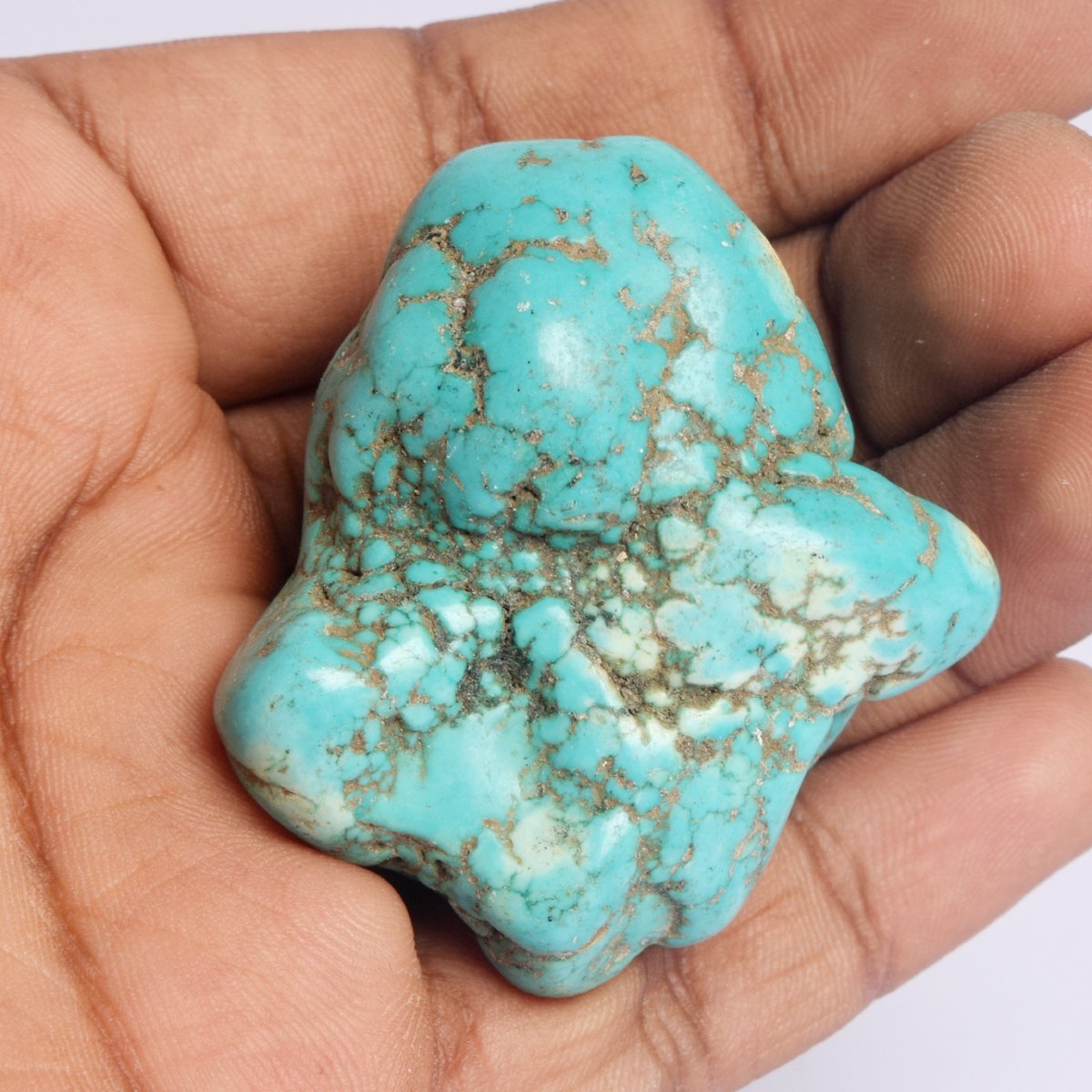 GEMHUB Rough Turquoise Crystal Gem 344 Ct Natural Uncut Blue Turquoise Rock Mineral Gemstone BR-629