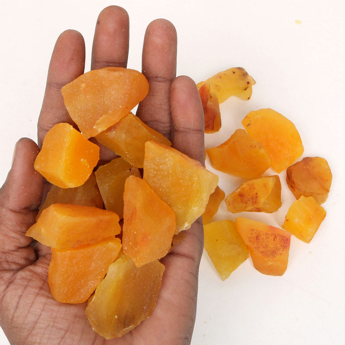 REAL-GEMS Natural Raw Healing Crystals Rough Stones for Tumbling, Cabbing, Polishing, Wire Wrapping, Wicca & Reiki Crystal Healing, Mix Gemstones,7 Chakra (Yellow Sapphire)
