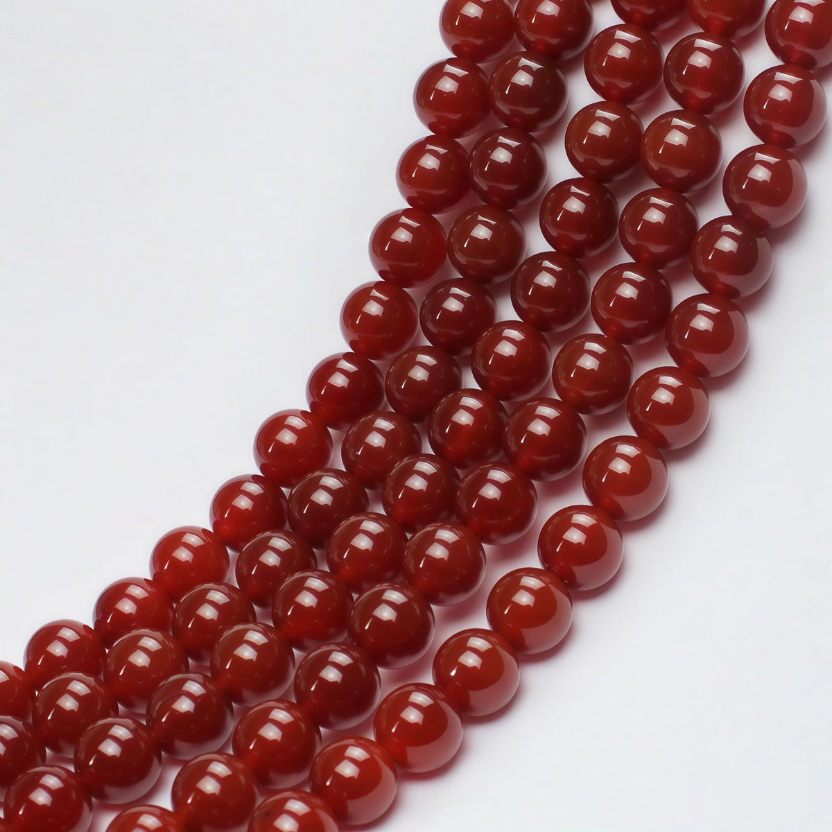 MJDCB Natural Stone Bead Red Cornelian Gemstone Loose Beads for Jewelry Making Bracelet Necklace 6mm