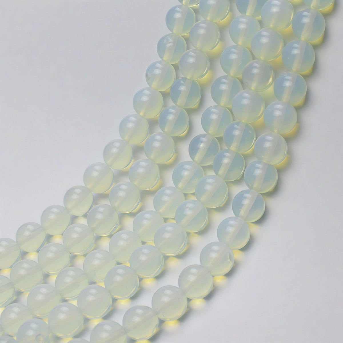 MJDCB Synthetic Opal Round Crystal Energy Stone Beads Healing Power for Jewelry Making (12mm)