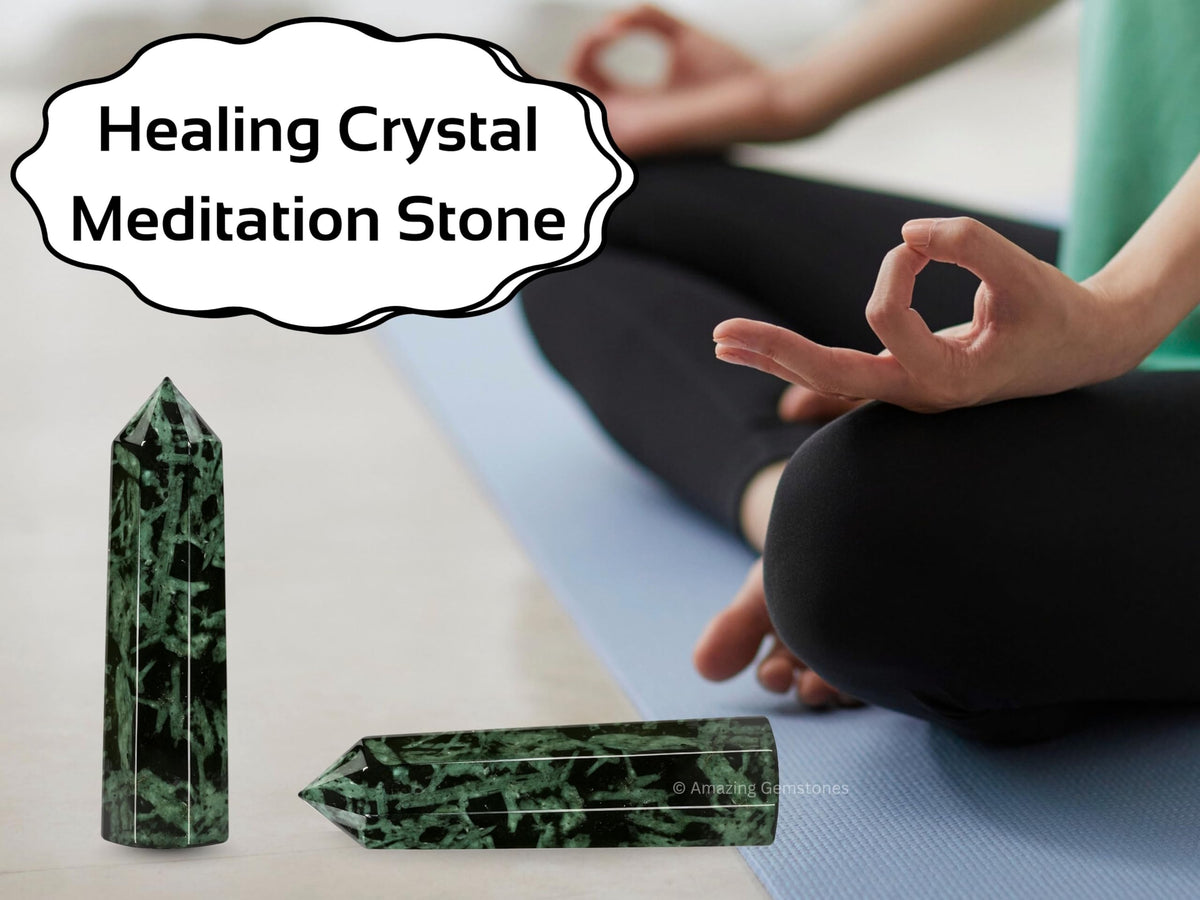 Amazing Gemstone Flower Stone Crystal Towers - Natural Healing Crystal Point Obelisk for Reiki Healing and Crystal Grid (3 Inch)