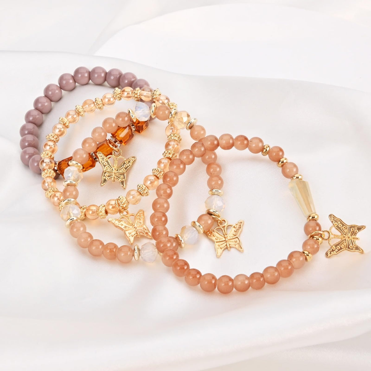 Bohemian Bracelet Sets for Women - 6 Sets Stackable Stretch Bracelets Multi-color Boho Jewelry for Women Hippie Bracelets Dainty Jewelry (Multicolor bead bracelets)