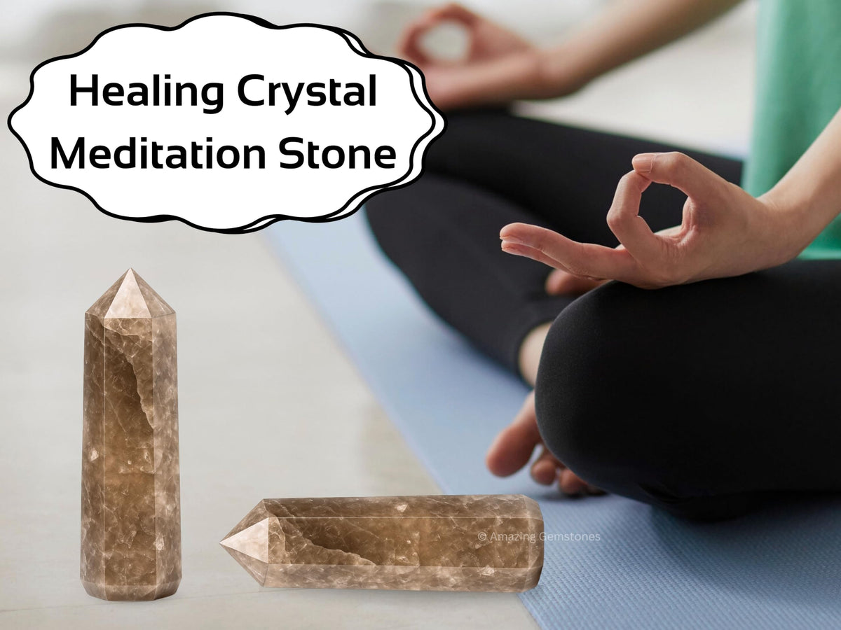Amazing Gemstone Smoky Quartz Crystal Towers - Natural Healing Crystal Point Obelisk for Reiki Healing and Crystal Grid (3" to 4" INCH)