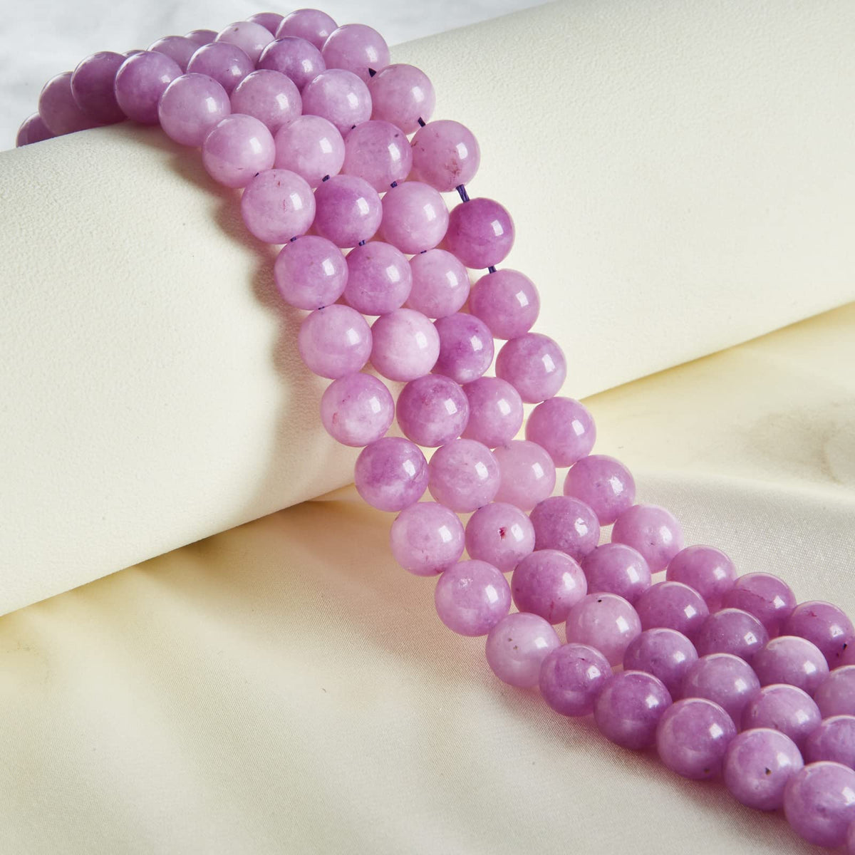 60pcs 6mm Kunzite Beads Natural Gemstone Beads Round Loose Beads for Jewelry Making