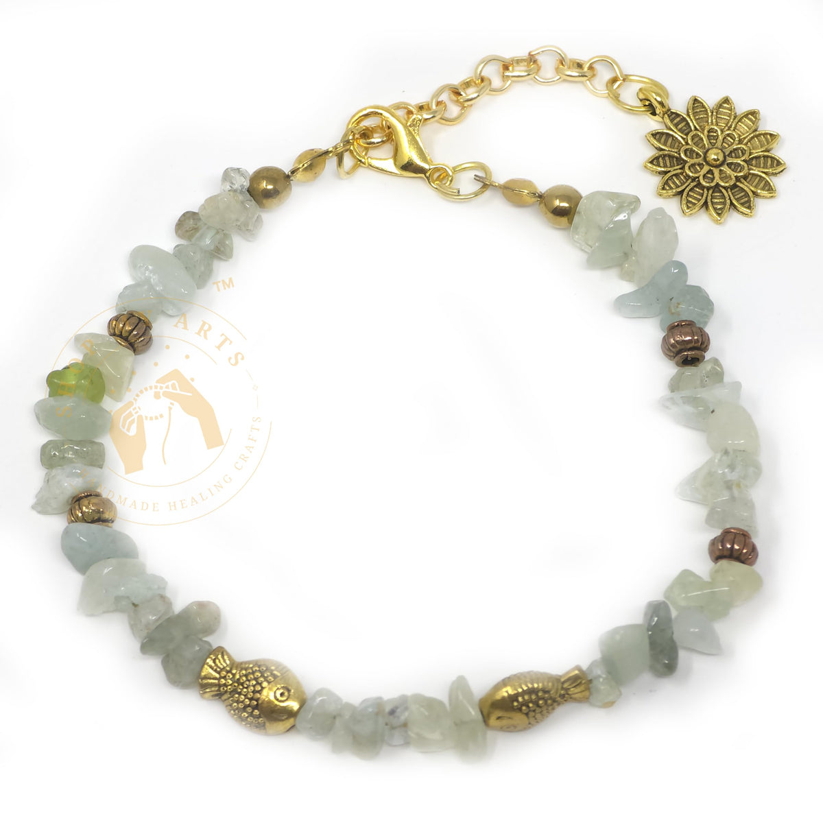 Shop My Arts Aquamarine Bracelet for Women - Birthday Gifts for Women Mom with Authentic Crystals and Healing Stones