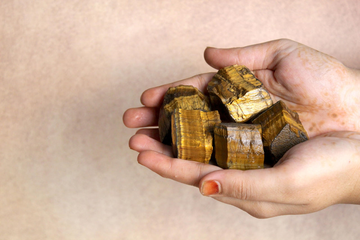 Tiger’s Eye Raw Crystals - 1.25-2.0" Large Natural Healing Stones, Rough Crystal for Tumbling, Cabbing, Fountain Rocks, Decoration, Polishing, Wire Wrapping, Wicca & Reiki