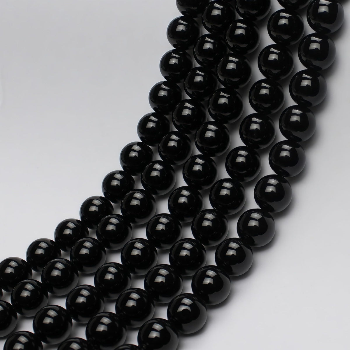 MJDCB Natural Stone Bead Black Onyx Gemstone Loose Beads for Jewelry Making Bracelet Necklace 10mm