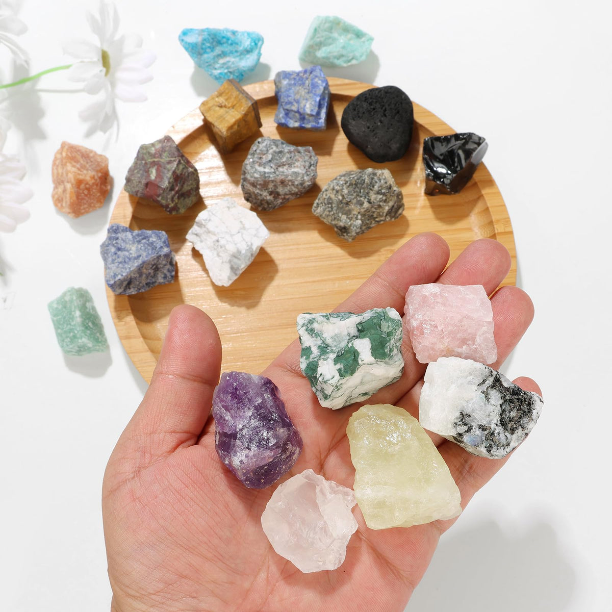 GolbalJew Yooperlite Natural Raw Crystals 2PCS Healing Crystal Stones 1.2-2.0” Reiki Healing Gemstones for Meditation Chakra Balance Home Decor