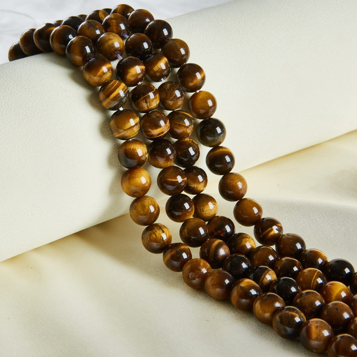 100pcs 8mm Yellow Tiger Eye Beads Natural Gemstone Beads Round Loose Beads for Jewelry Making