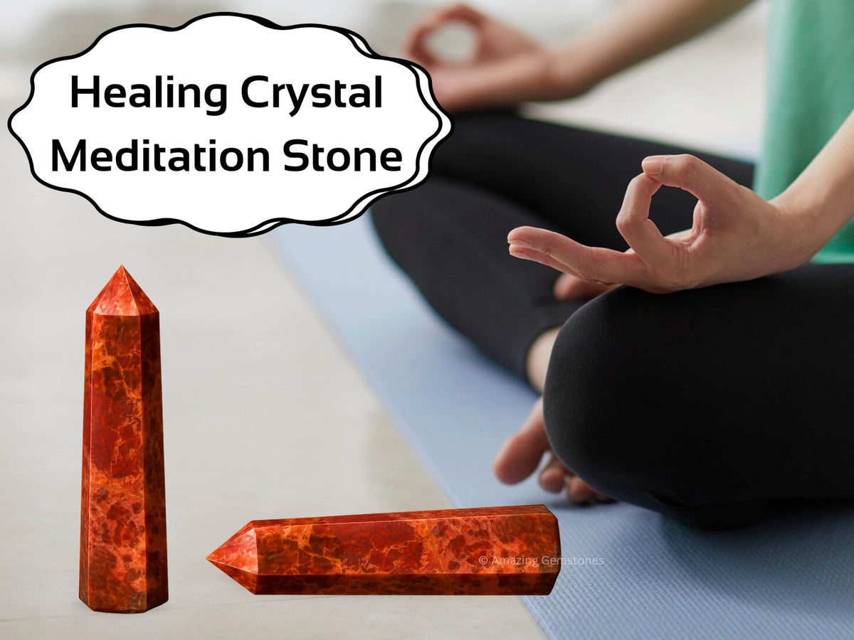 Amazing Gemstone Brecciated Jasper Crystal Towers ~ Natural Healing Crystal Point Obelisk for Reiki Healing and Crystal Grid (3" to 4" INCH)