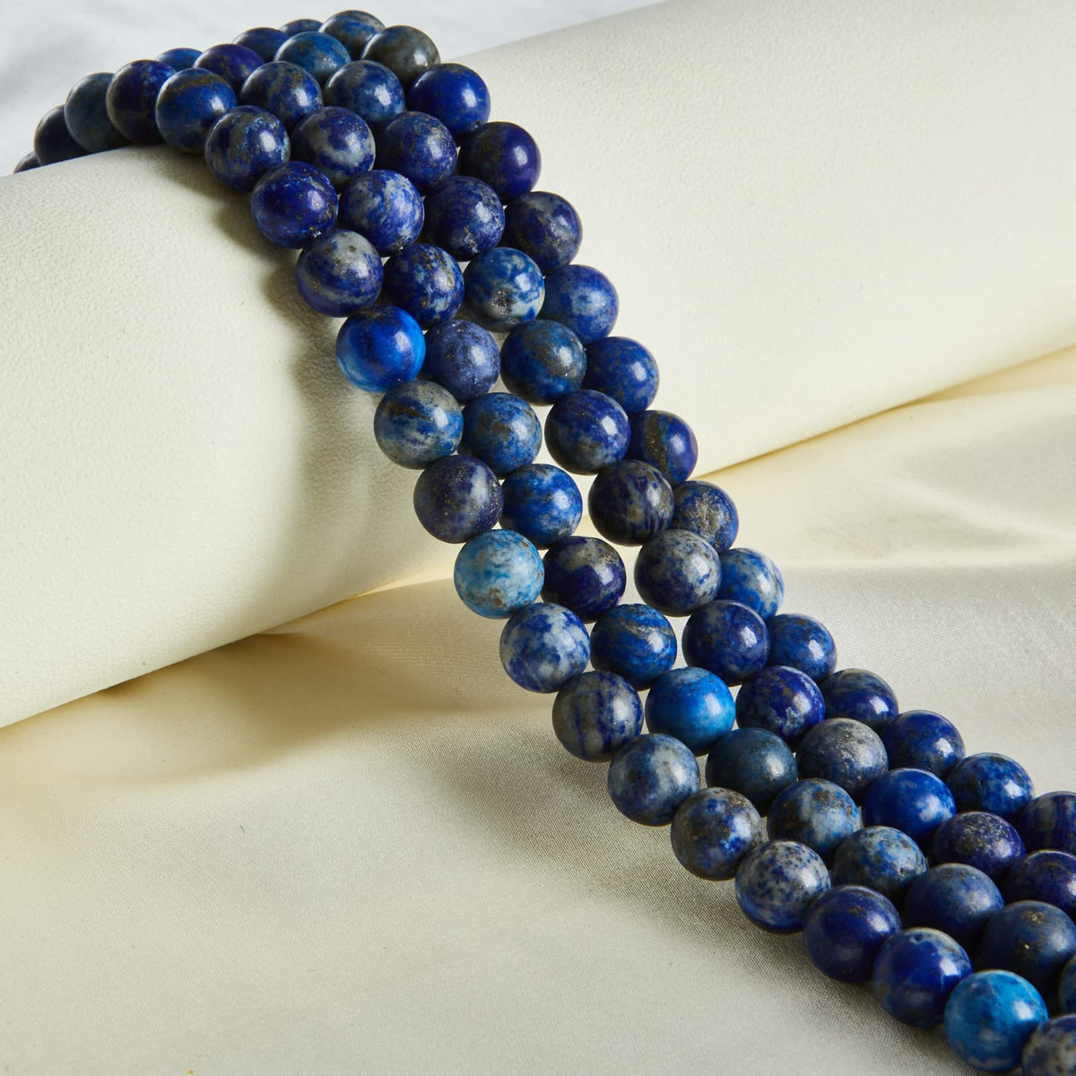 60pcs 6mm Natural Lapis Lazuli Beads Gemstone Beads Round Loose Beads for Jewelry Making