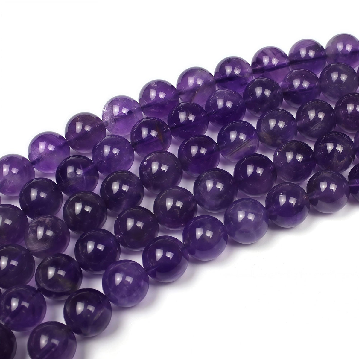 MJDCB 5A Natural South Africa Amethyst Gemstone Round Stone Beads for Jewelry Making DIY Bracelet Necklace (10mm)