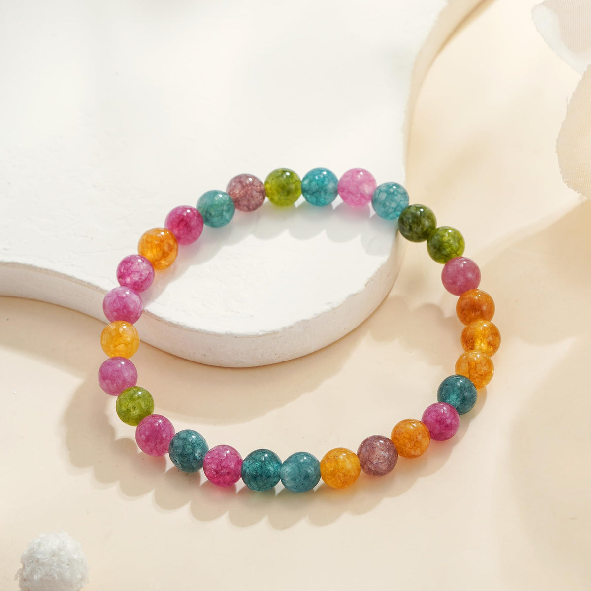 Treasure Bender Protection Bracelet for Women Men, Balance Emotions Healing Crystals Stones Bracelets Anxiety Relief Birthday Gift for Friends Women Men (Rainbow Tourmaline)