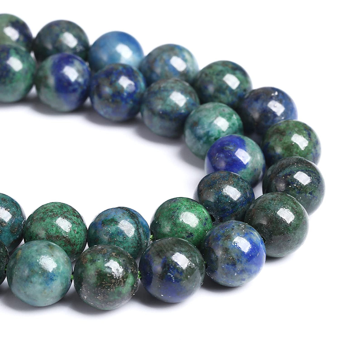 4MM 88PCS Natural Stone Lapis Chrysocolla Loose Beads for Jewelry Making DIY Bracelet