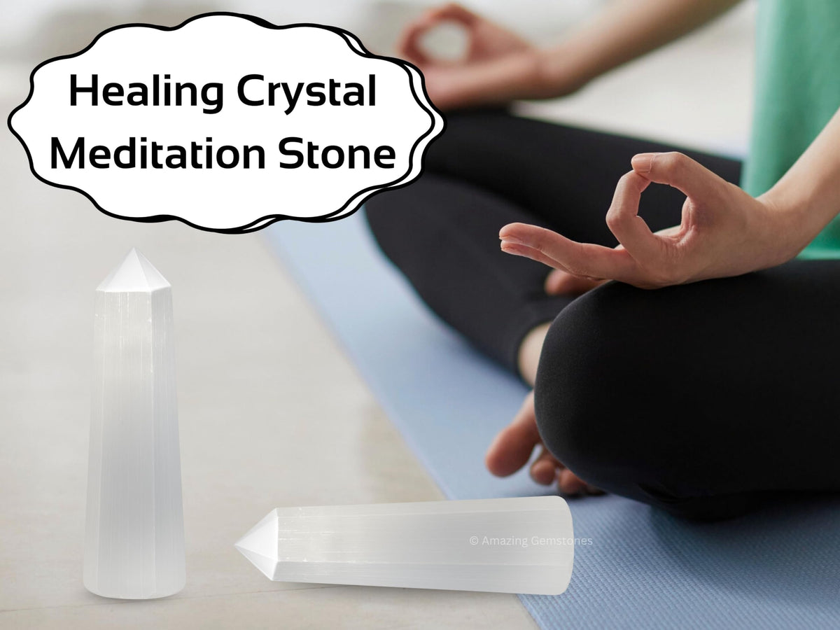 Amazing Gemstone Selenite Crystal Towers - Natural Healing Crystal Point Obelisk for Reiki Healing and Crystal Grid (3" to 4" INCH)