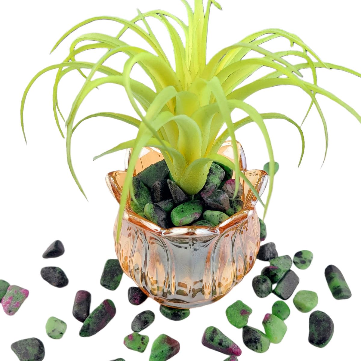 1,000 Carats Ruby in Zoisite Handpicked Tumbled Stones Crystals Chips Bulk Pocket Stones for Healing, Reiki, Meditation, Witchcraft and Home Decorations (Ruby in Zoisite)