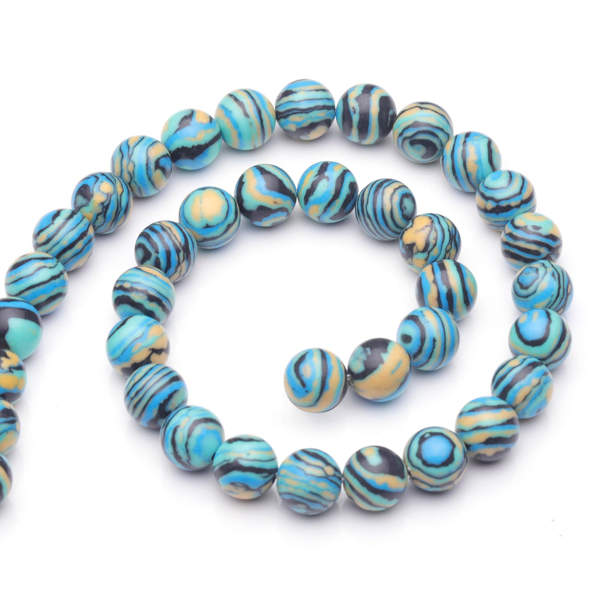Youngbling Natural Gemstone Beads for Jewelry Making,6mm Blue Malachite Polished Round Smooth Stone,Genuine Real Stone Red Beads for Bracelet Necklace 15 Inch(Blue Malachite,6mm)