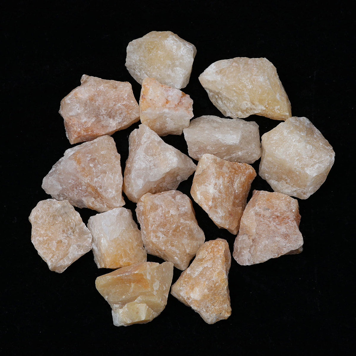 Crocon 1LB Yellow Aventurine Rough Bulk Natural Stone Raw Gemstone Tumbling Cabbing Polishing Mining Chakra Healing Balancing Reiki and Crystal Healing Good Luck Home Office Decor