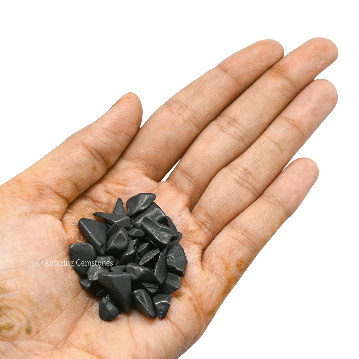 Amazing Gemstone Shungite Crystal Chips Aquarium Gravel Rocks - Shungite Chips Bulk Fish Tank Gravel, Small Tumbled Stone Chips and Tiny Crystals for Decoration (Natural AAA Grade) (1000+ Carat Chips)
