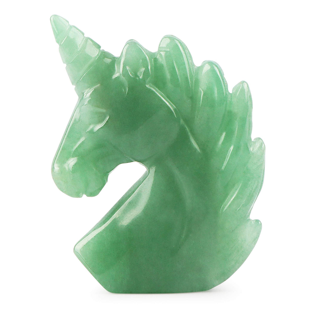 Artistone 2" Green Aventurine Jade Unicorn Stone Figurines Hand-Carved Crystal Unicorn Ornament Statue Symbol of Courage Sculpture Decoration Gift