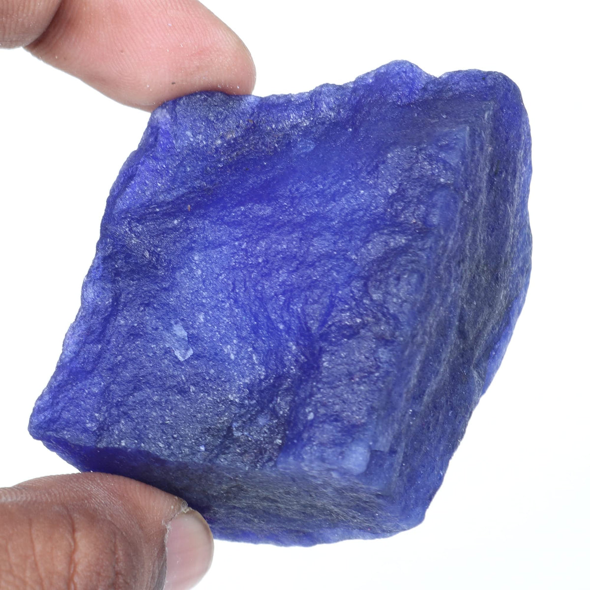REAL-GEMS Certified Natural Blue Sapphire 63 Ct. Crystal Healing Rough Loose Gemstone AXA-138 for Jewelry Making & Collectors