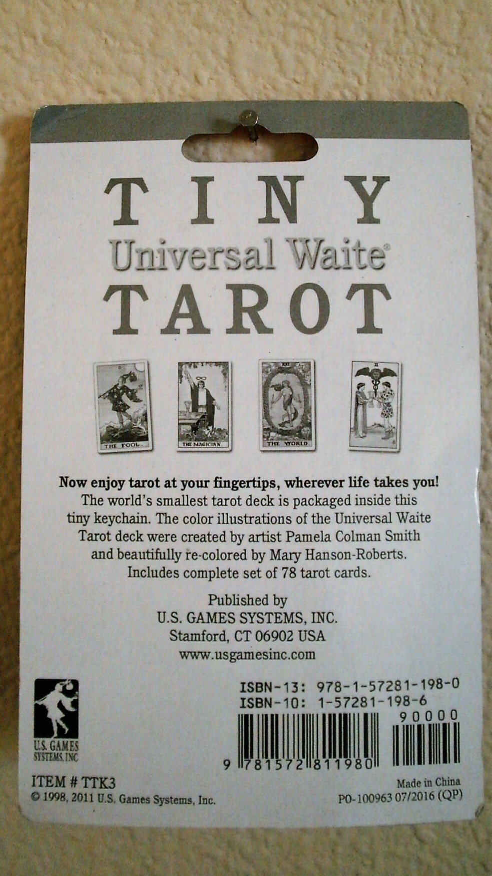 Tiny Tarot Cards - Keychain