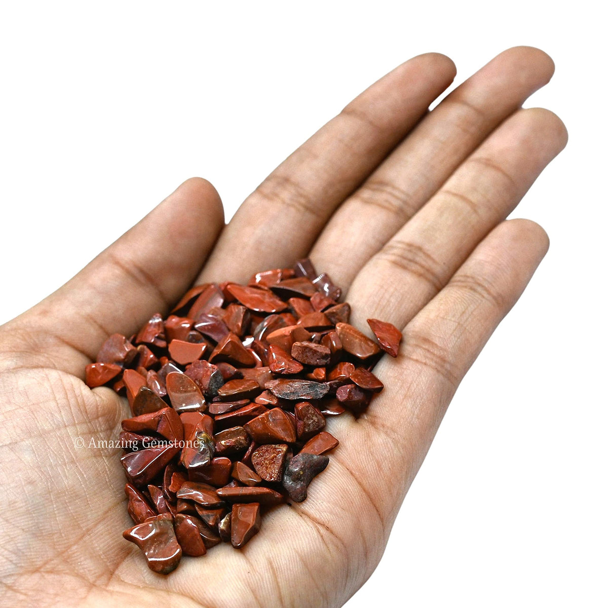 Red Jasper Crystal Chips and Rocks - Aquarium Gravel, Small Tumbled Stones and Tiny Crystals for Decoration (Natural AAA Grade Gemstones)