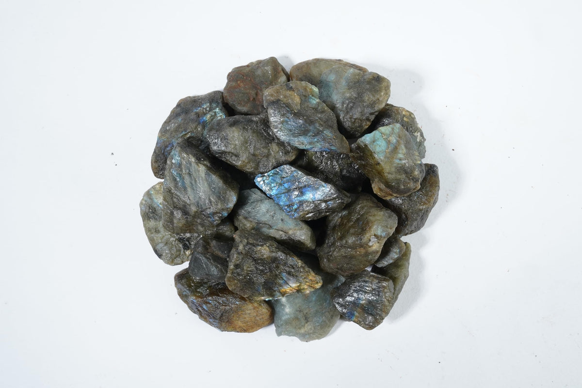 ZAICUS 1 lb Labradorite Rough Stone - Raw Stones and Crystals Bulk for Tumbling, Jewelry Making, Cabbing, Lapidary, Fountain Rocks, Decoration, Polishing, Wire Wrapping, Gem Mining, Reiki Crystal