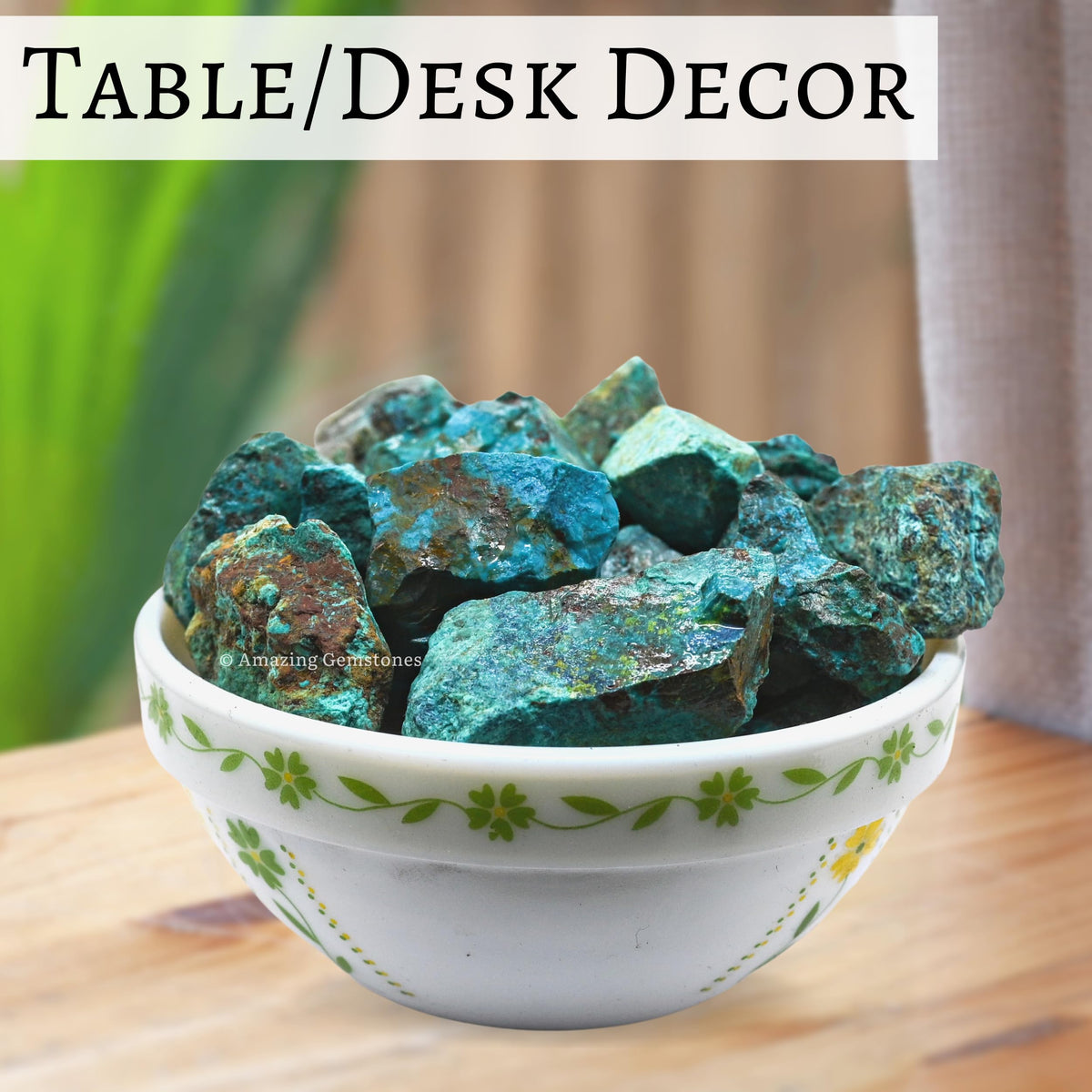 Amazing Gemstone Chrysocolla Raw Crystals and Healing Stones, Natural Rocks For Tumbling - DIY Raw Stones And Crystals (1 Piece)