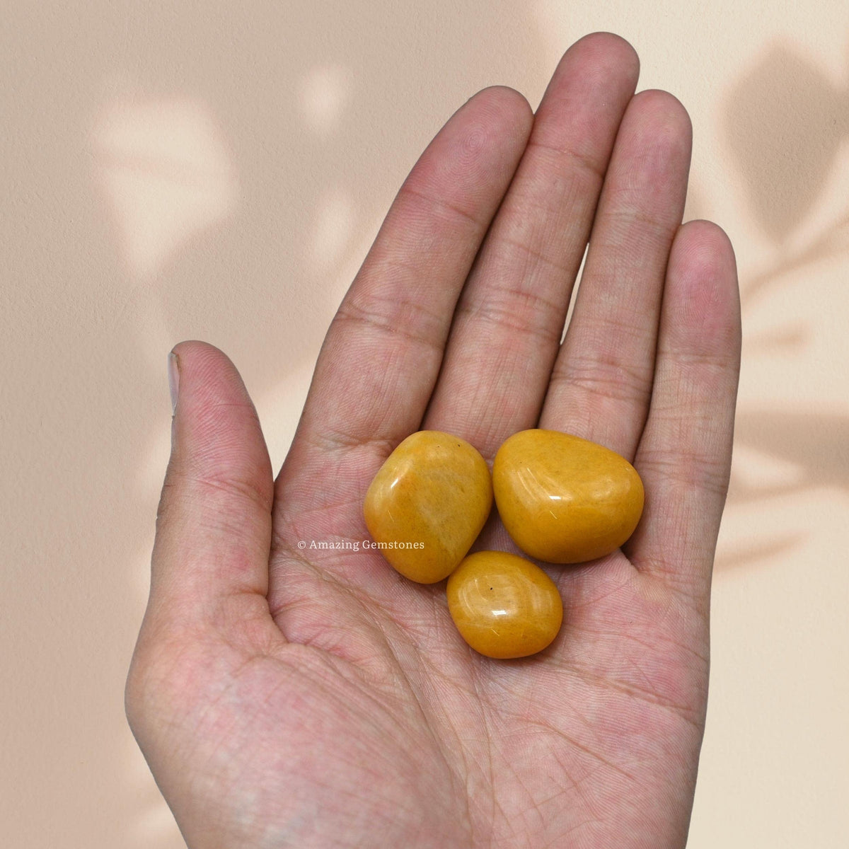 Amazing Gemstone Yellow Jasper Crystals and Healing Stones Tumbled - 1 Oz Yellow Jasper Stone, Natural Healing Stones for Energy Balance, Stress Relief - Polished Gems Rocks