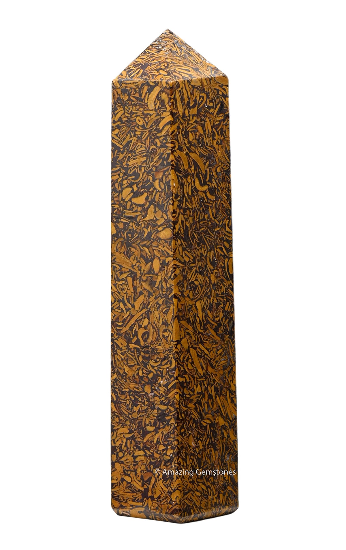 Amazing Gemstone Large Mariyam Jasper Calligraphy Jasper Crystal Towers ~ Natural Healing Crystal Point Obelisk for Reiki Healing and Crystal Grid (5.5 to 6 INCH)