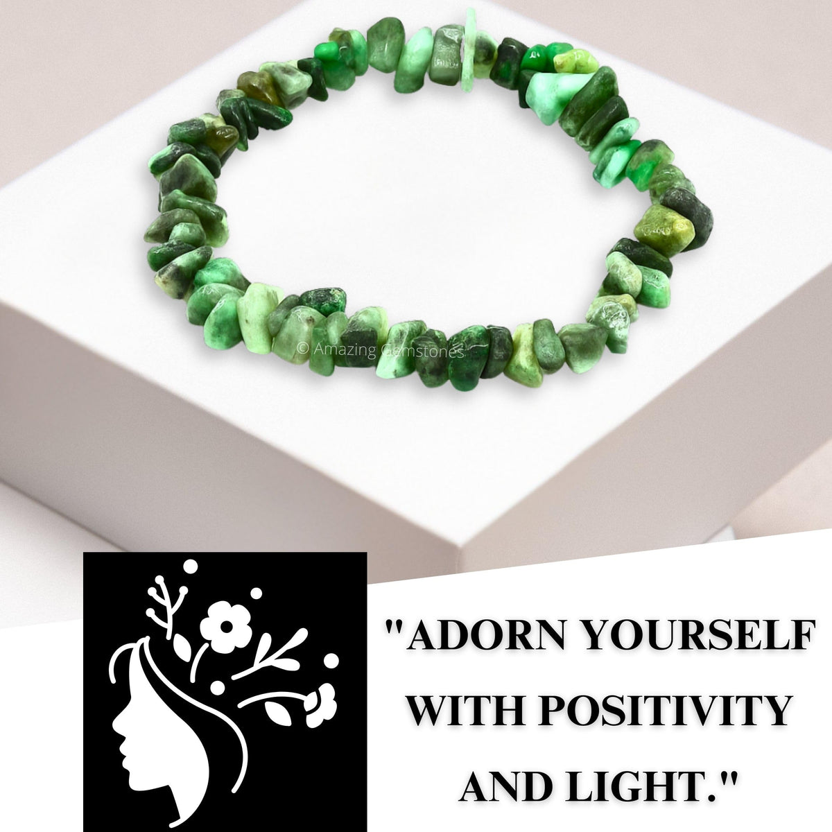 Amazing Gemstone Chips Bracelet (Emerald)