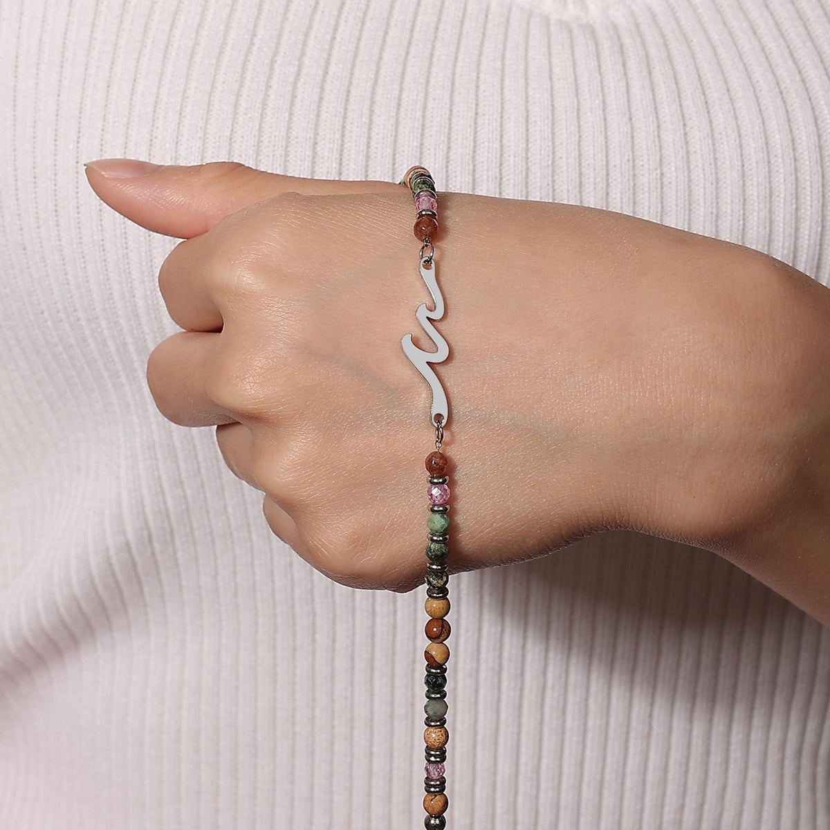 TONY & SANDY Retirement Gift for Woman, Wave Bracelet, 2026 Farewell Retired Gifts for Women Friends Nurse Teacher Boss Female Coworker, Happy Retirement Bracelet for Women
