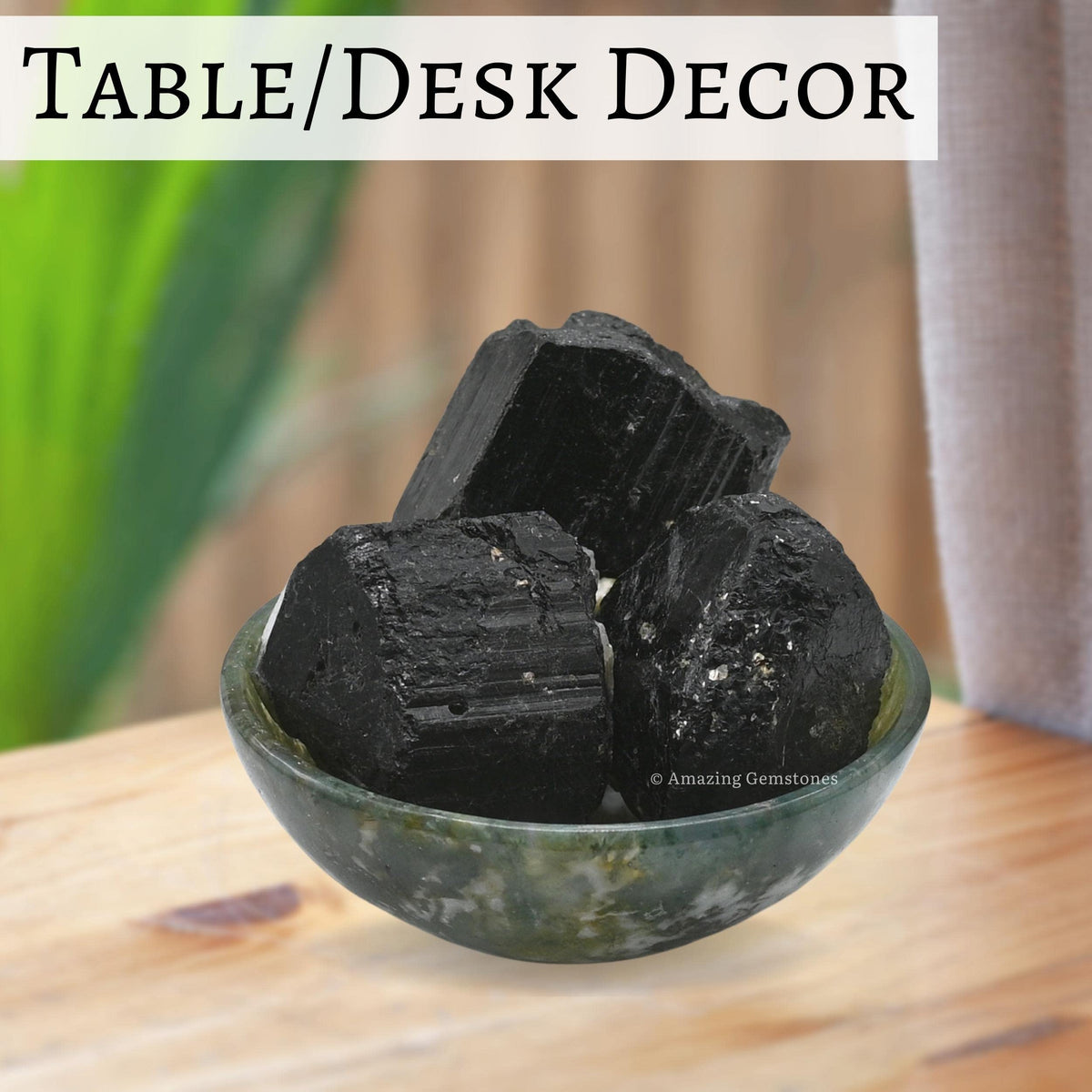 Amazing Gemstone Genuine Black Tourmaline Crystals Stone Raw Protection for Healing, Natural Rocks for Tumbling - Turmalina Negra Original (2 Pieces)