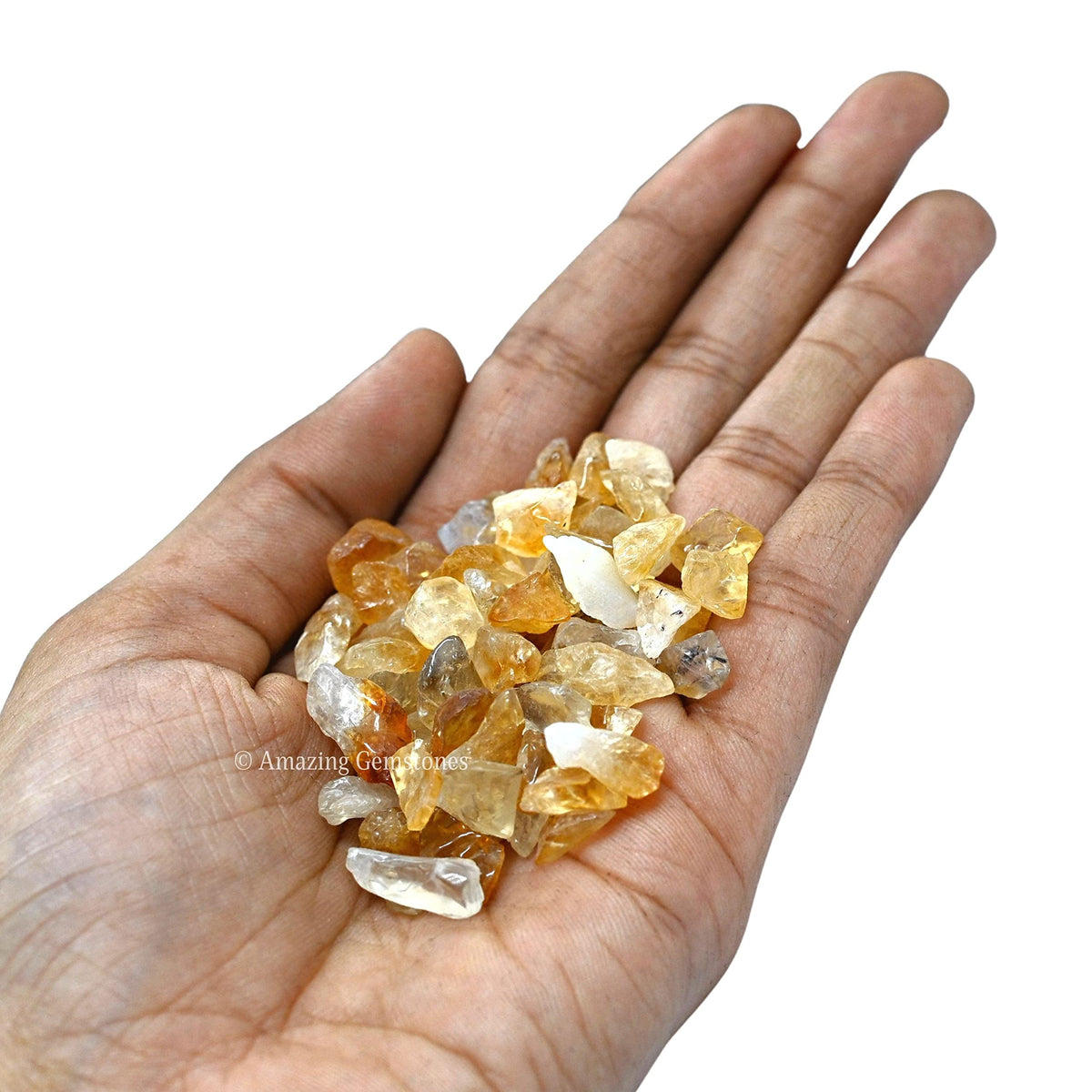 Amazing Gemstone Citrine Crystal Chips Aquarium Gravel Rocks - Bulk Fish Tank Gravel, Small Tumbled Stone Chips and Tiny Crystals for Decoration (Natural AAA Grade Gemstones)