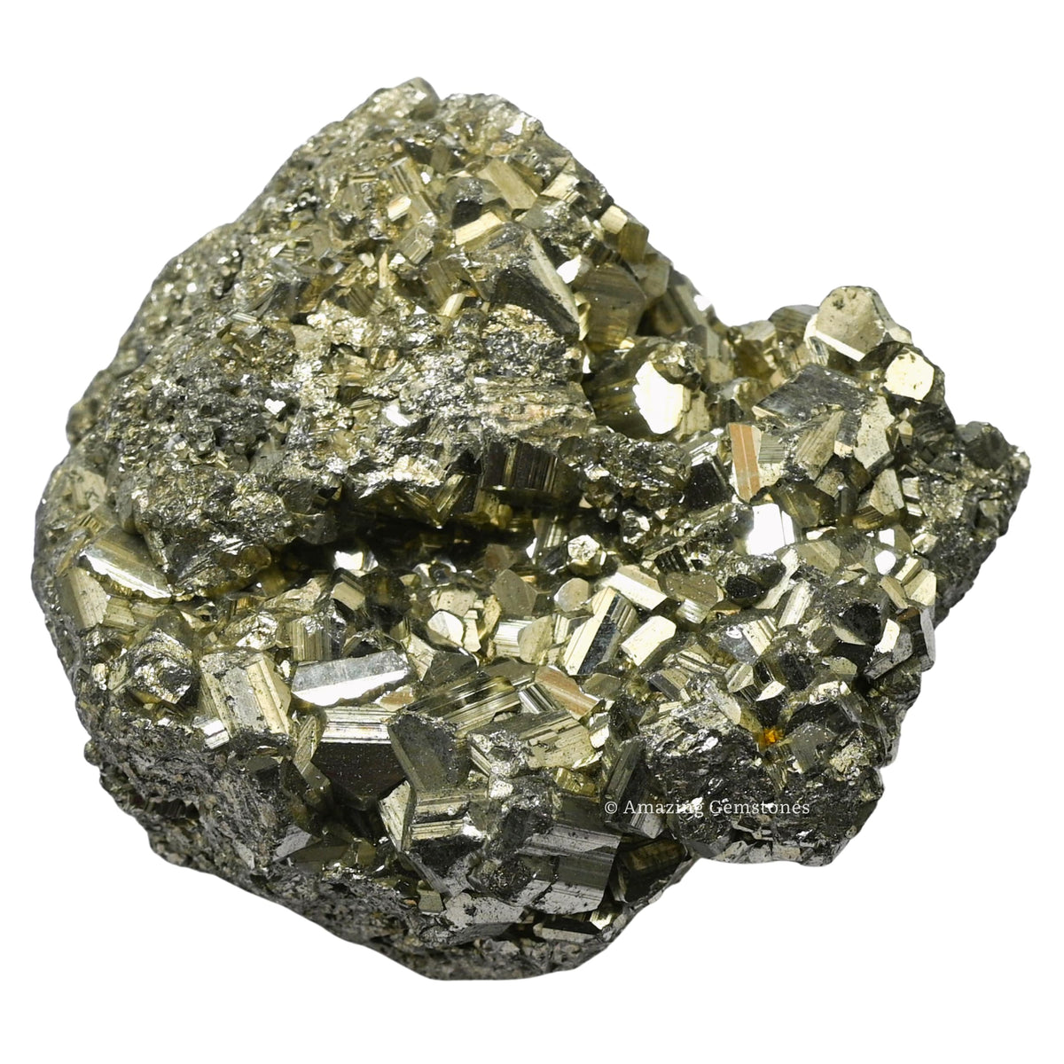 Amazing Gemstone Small Pyrite Crystal Stone Cluster Samples - Extra Large High Energy Natural Iron Pyrite Stone Pirita Piedra Original with Healing Properties (40-80 Gram)